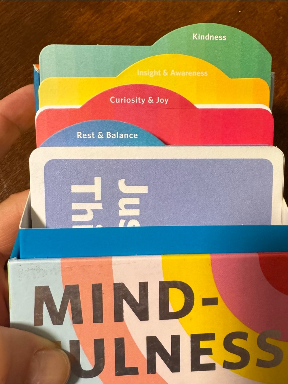 Mindfulness Tabbed Card Organizer - Multi-Color